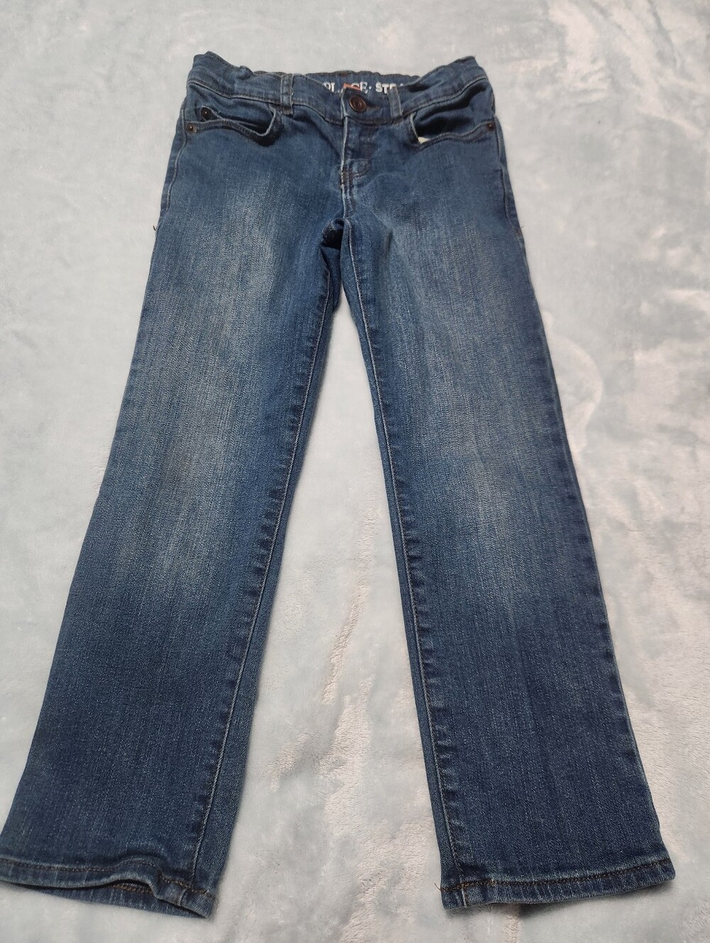 Classic Boy's Dark Blue Straight Leg Jeans